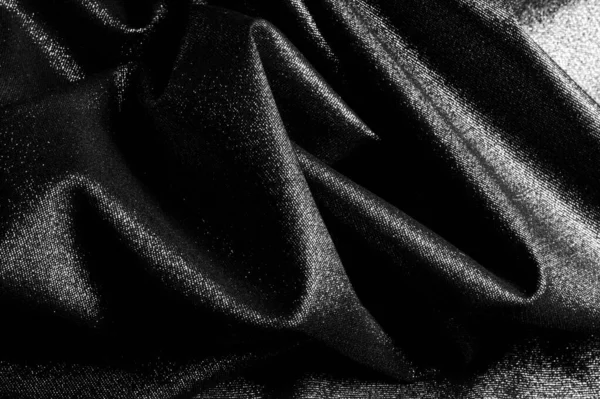 Tekstura, tło, wzór. Tkanina szary czarny pokryty z a MET — Zdjęcie stockowe