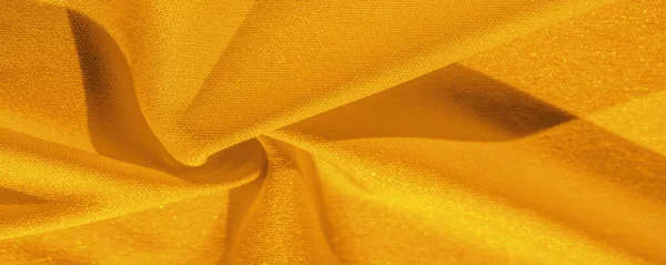 Textuur, achtergrond, zijde stof, gele vrouw zakdoek; D — Stockfoto