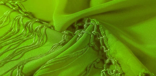 Tekstura tła tkaniny jedwabnej. Jest to naturalna Zielona sałatka — Zdjęcie stockowe
