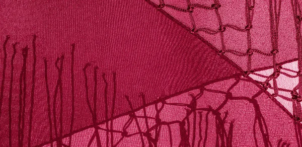 Bakgrund konsistens av sidentyg. Detta är en naturlig röd halsduk, — Stockfoto