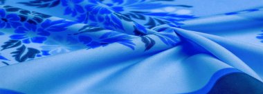 doku, arka plan, desen, çiçek pri ile narin mavi ipek