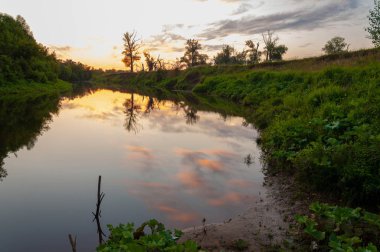 Yaz manzarası fotoğrafı, Şafak vakti gün batımı güzel resimler