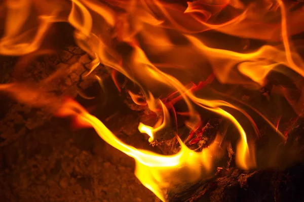 Fire in its most common form can lead to a fire that can cause p — Stock Photo, Image