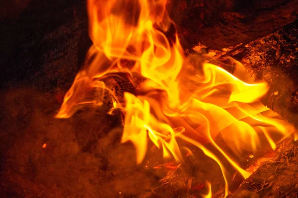 Fire in its most common form can lead to a fire that can cause p — Stock Photo, Image