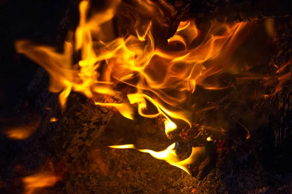 Fire in its most common form can lead to a fire that can cause p — Stock Photo, Image