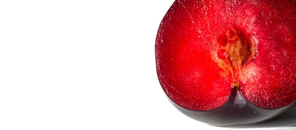 Plommon Fruktträd med små saftiga ätliga frukter, som har en lar — Stockfoto