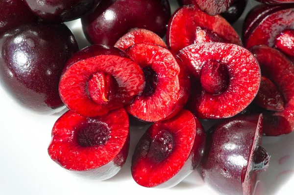 Ciliegia Negli Stati Uniti, la maggior parte delle ciliegie dolci sono coltivate in Wa — Foto Stock