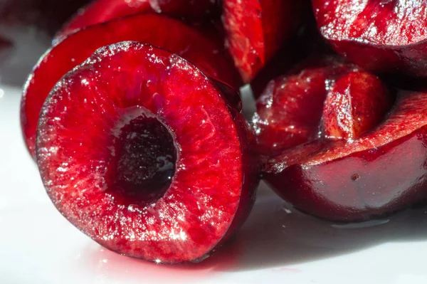 Ciliegia Negli Stati Uniti, la maggior parte delle ciliegie dolci sono coltivate in Wa — Foto Stock