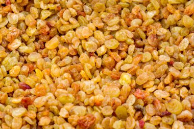 Doku arka planı, desen. Kurutulmuş meyve. Tatlı ve etli. 