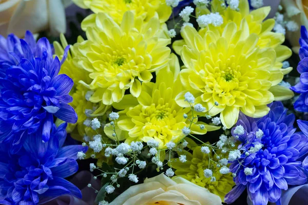 Blombukett Samling Blommor Ett Kreativt Arrangemang Blombuketter Kan Arrangeras För — Stockfoto