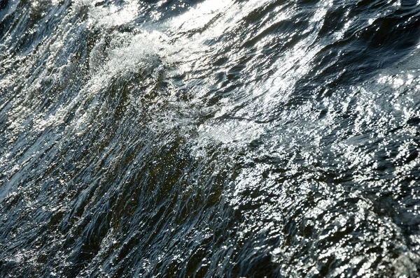 Textur. Hintergrund. Wasser unter der untergehenden Sonne — Stockfoto