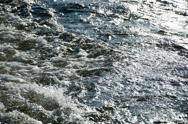 Υφή. φόντο. νερό κάτω από τη δύση του ήλιου — Φωτογραφία Αρχείου