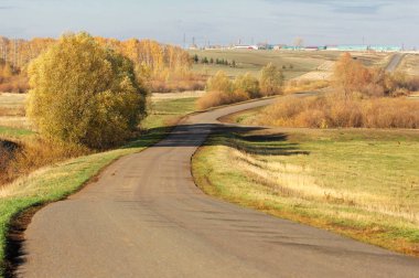 Sonbahar, altın yaprakları, harika bir zaman gün sıcak