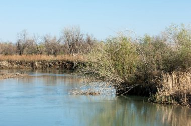 Çöle yakın. Çöl. Bozkır. nehir
