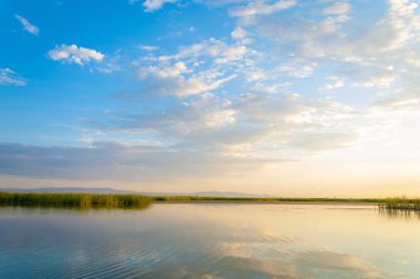 Bozkır yaz. Turgai Kaydet. Çölde Gölü