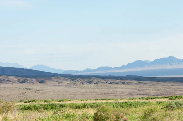 stock image steppe summer. Turgai save. Lake in the desert