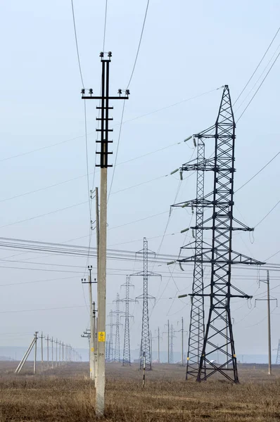 Power Poles Sky — Stock Photo, Image