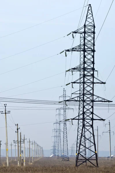 Power Poles Sky — Stock Photo, Image