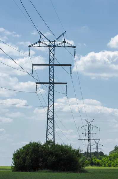 Poles for electricity supply — Stock Photo, Image