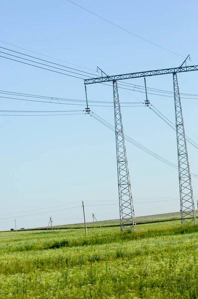 Poles for electricity supply — Stock Photo, Image