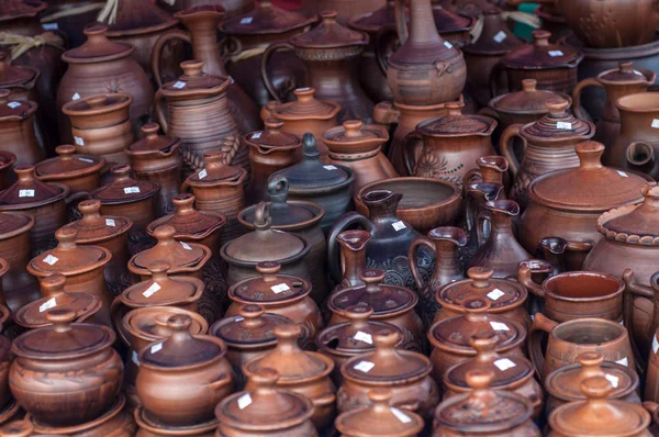 Garncarstwo, ceramika, clayware, naczynia, Kamionka — Zdjęcie stockowe