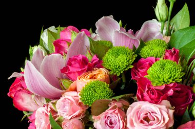  güzel bir buket çiçek büyük düğün töreni için hazır