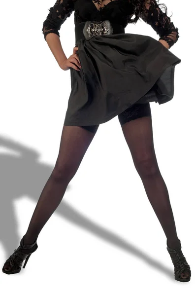 Legs girl. beautiful legs in stockings — Stock Photo, Image