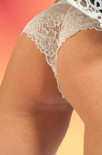 Nice ass in black panties. — Stock Photo, Image