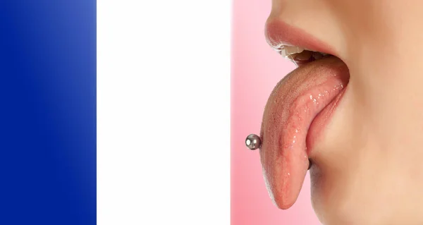 Tongue. The body in the mouth, which is the organ of taste, — 스톡 사진