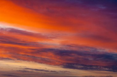 Doku, arka plan, desen. Akşam, sabah gökyüzü, parlak renk