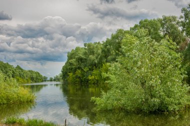 sel suları bastığında. bir sel sonucu olarak taşan su.