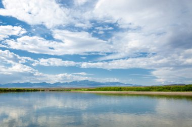 Bozkır yaz. Turgai Kaydet. Çölde Gölü