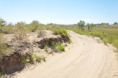 Bozkır yaz. Turgai Kaydet. Çölde Gölü