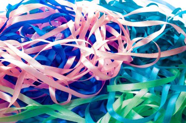 Tasarımınız için, projeniz için çok renkli kurdeleler