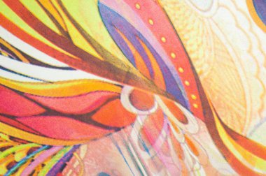 Sarı, mavi, Mavi desenli kumaş renkleri soyutlama,