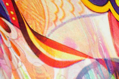 Sarı, mavi, Mavi desenli kumaş renkleri soyutlama,