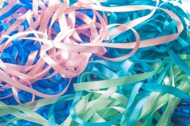 Tasarımınız için, projeniz için çok renkli kurdeleler