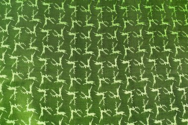 Yeşil, desenli doku geyik kumaş renkleri. 