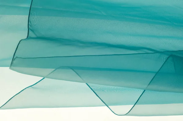 Tekstura tkanina przezroczysty niebieski — Zdjęcie stockowe