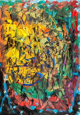 Yağlı boyayla boyanmış resim. Soyut desen