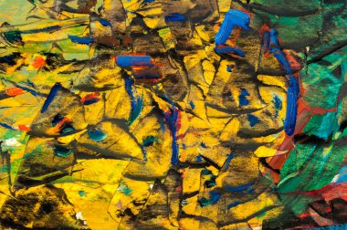 Yağlı boyayla boyanmış resim. Soyut desen