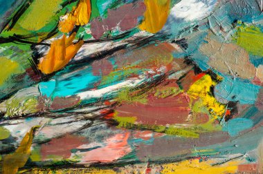Yağlı boyayla boyanmış resim. Soyut desen