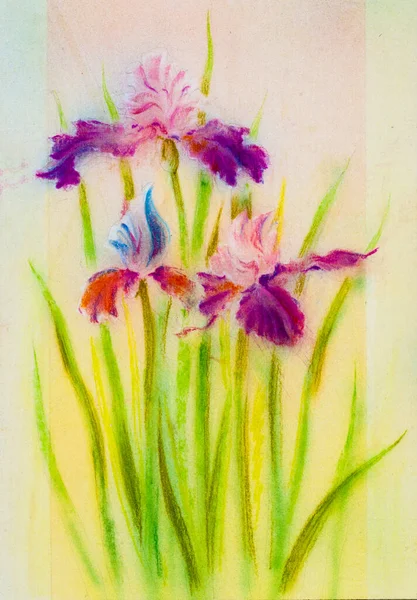 Quadro de arte pintado com tinta a óleo. Buquê de flores — Fotografia de Stock
