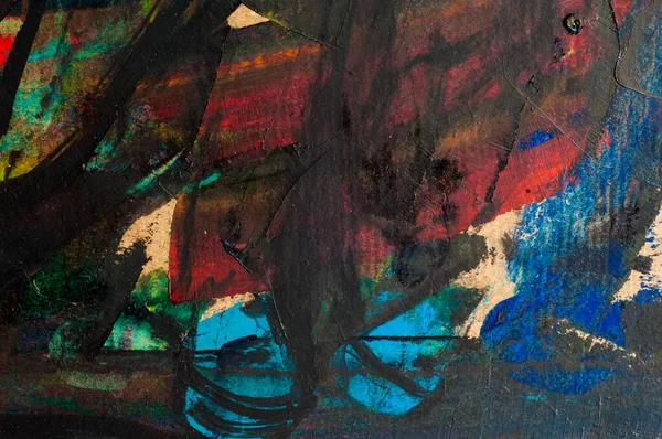 Cuadro de arte pintado con pintura al óleo. Patrón abstracto —  Fotos de Stock