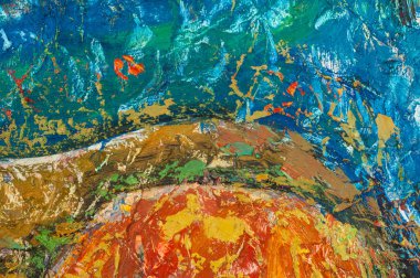 Tataristan 'ın saygıdeğer sanatçısı M. Sh Khaziev. Sahne boyalı yağ baba