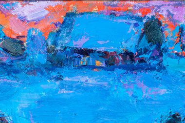 Tataristan 'ın saygıdeğer sanatçısı M. Sh Khaziev. Sahne boyalı yağ baba