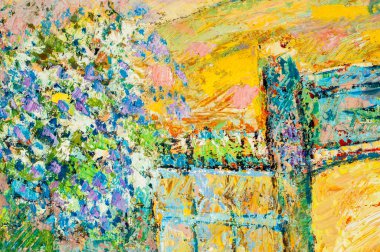 Tataristan 'ın saygıdeğer sanatçısı M. Sh Khaziev. Sahne boyalı yağ baba