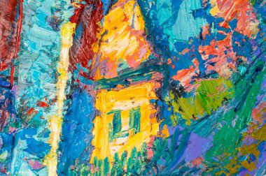 Tataristan 'ın saygıdeğer sanatçısı M. Sh Khaziev. Sahne boyalı yağ baba