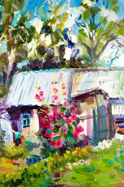 Doku, arka plan. Geçmişi. Yağlarla boyanmış bir resim. eski vi