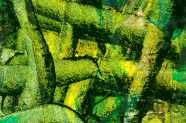 resim boyalı renkler, soyut yeşil desen